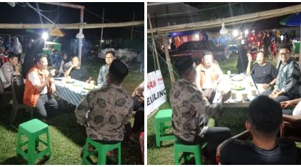 Camat Sarudu serta Kades Sarudu Sambangi Pasar Malam Jamal Hengky untuk Sosialisasi Program UMKM