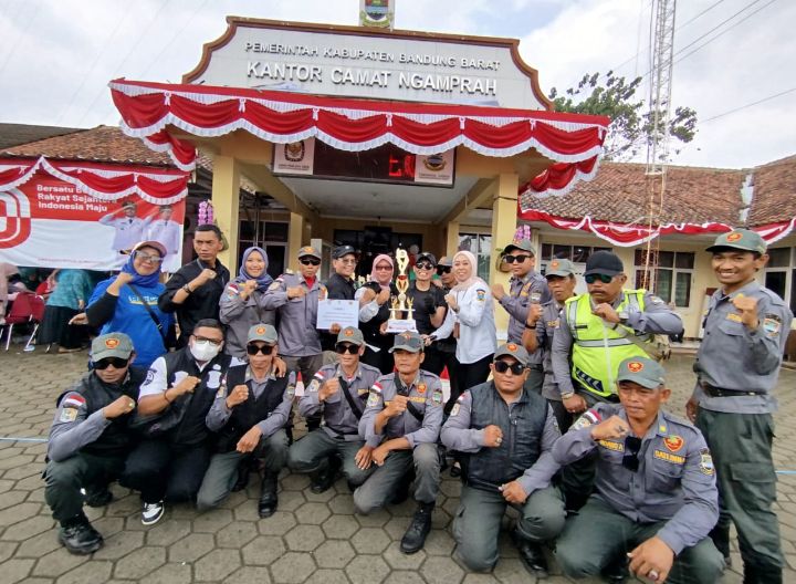 Kades H Ahmad Saepudin Lc ,MA Bangga dengan Keberhasilan Linmas Desa Margajaya Raih Kembali Juara 1 PBB se-Kecamatan Ngamprah, Bandung Barat