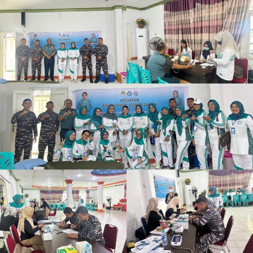 Peringatan Hari Kesatuan Gerak (HKG) PKK ke-53 : Prajurit Pangkalan TNI AL (Lanal) Ketapang berpartisipasi dalam kegiatan donor darah